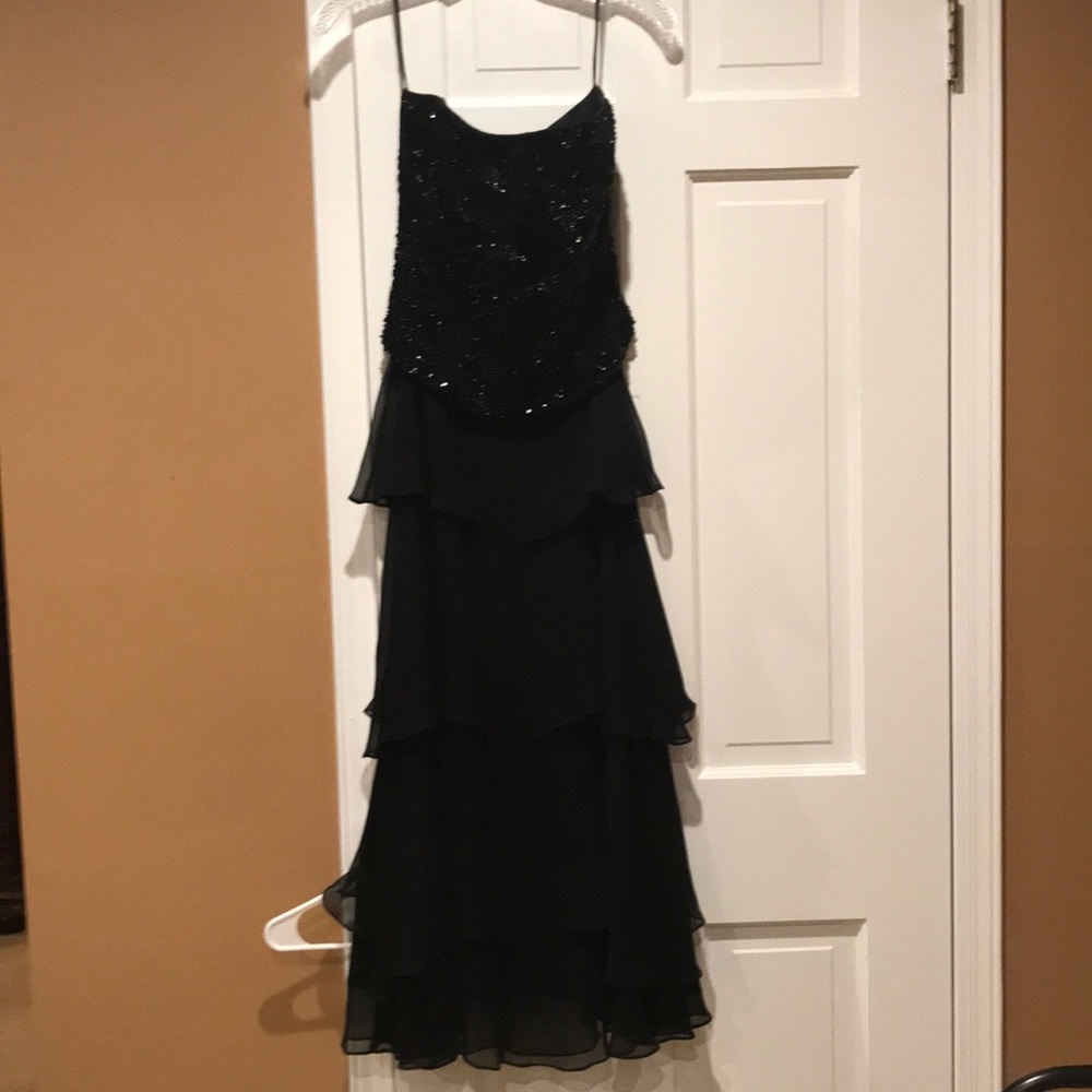 Beaded top evening gown